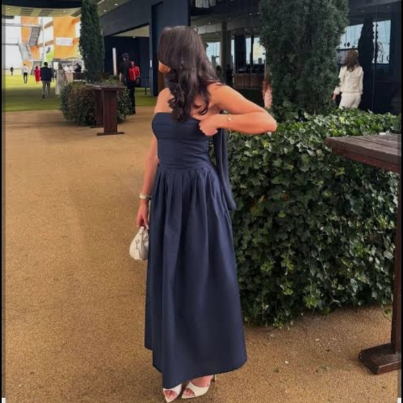 Zara Strapless Poplin Dress - Picture 2 of 7